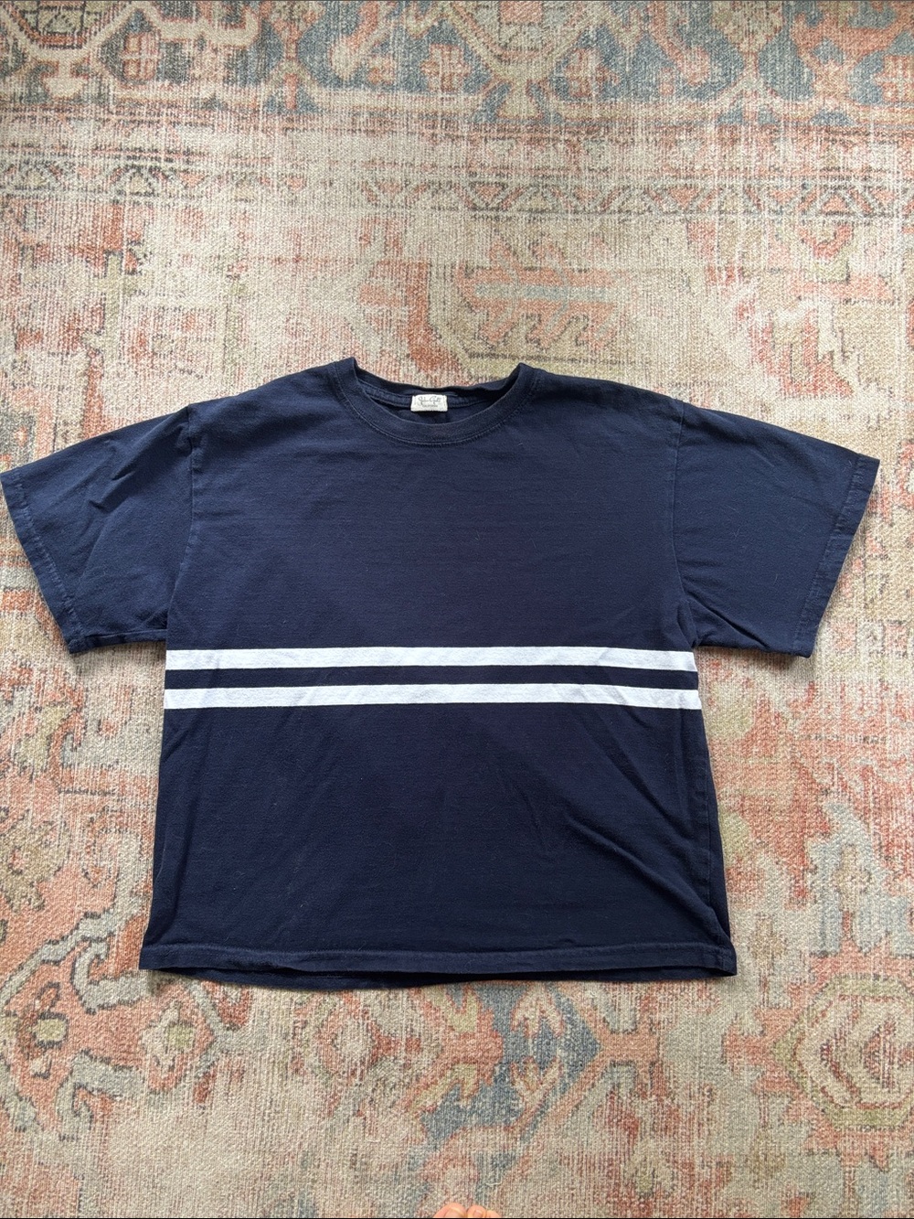 Brandy Melville John Galt Two White Stripes Tee